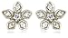 10k White Gold Diamond Flower Earrings (1/8 cttw, I-J Color, I3 Clarity)