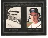 1996 Highland Mint LIMITED EDITION Mini Mint-Card MLB Baseball Set: Greg Maddux and Cy Young Mini Card Sliver & Bronze Matched Numbered Set #059