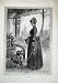 1890 Young Woman Puppy Dog Country Bench Wall Gate