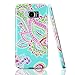 S7 Edge Case,Cute Dolphin Samsung Galaxy S7 Edge slim fit floral Soft Silicon Gel Rubber Protective Cover for girls
