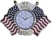 God Bless America - We Love America - 3-Dimensional Flag Wall Clock
