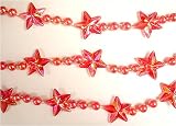 9 Ft. Pink Star & Bead Iridescent Christmas Garland #53934-BV