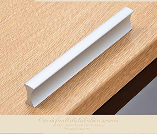 10-PACK Modern Style Aluminum Silver Bar Shape Cabinet Wardrobe Door Pull Handle , 5''(128mm) Hole Centers