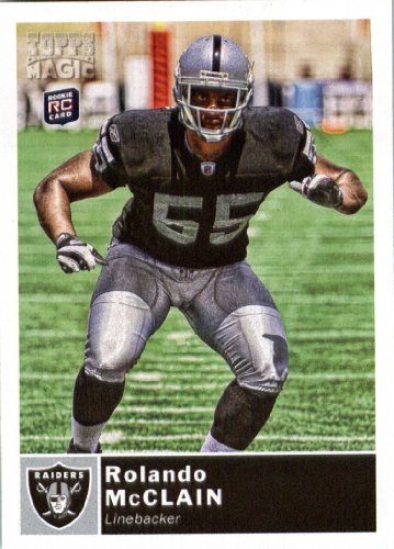 2010 Topps Magic Football Card # 81 Rolando McClain RC - Oakland Raiders (RC - Rookie Card) NFL Trading Card in Screwdown Case!