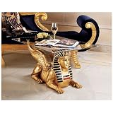 Golden-Egyptian-Sphinx-Glass-Topped-Sculptural-Table