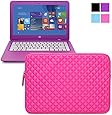 Evecase HP Stream 13 K2L96UA Dual Layer Sleeve Pouch Case for HP 13.3 inch Laptop / chromebook / Ultrabook and More - Hot Pink
