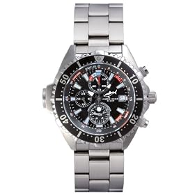 CHRIS BENZ Depthmeter Chronograph 200m Black MB - Diving Watch by Chris Benz