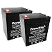 WKA12-5F 12 volt 5 ah battery - Genuine PowerStar - 2 Pack