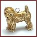 MiniPets Sterling Silver Enamel Cairn Terrier Dog Charm