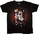 Naruto: Temari, Gaara, and Kankuro from Sand Village Black T Shirt (Adult).