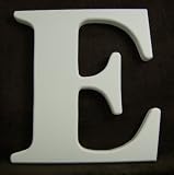 from Kids Line Kids Line Capital Letter E White Finish MDF Timber Letter with Key Hole Hanging and Optional Ribbons (Model UE9)