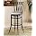 Hillsdale Hudson 30-Inch Swivel Bar Stool, Black Finish with Stone Faux-Suede Fabric