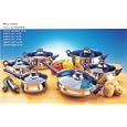 American Trading House SC-SS004 12 pc Blue Glass S/S Cookware Set -Custom