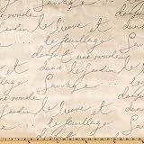 54'' Wide Waverly Pen Pal Parchment Fabric By The Yard