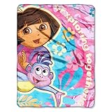 Dora Explorer Boots Micro Plush Exploring Throw Blanket