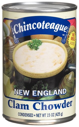 Chincoteague Seafood New England Clam Chowder, 15-Ounce Cans (Pack of 12) by Chincoteague Seafood