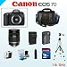Canon 18MP EOS 7D Bundle - Includes Canon EF-S 18-200mm f/3.5-5.6 IS Lens - 16GB SDHC Memory Card - USB Memory Card Reader - Spare LP-E6 Lithium Battery - Screen Protector - Lens Cleaning Kit - Full Size Tripod - Carrying Case