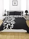Dreamscene Chelsea Duvet Cover, Black, Double