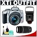 Canon Digital Rebel XTi 10.1MP Digital SLR Camera (Silver) + Canon EF-S 18-55mm Lens [Outfit] + Canon EF 75-300mm III Lens + Canon Speedlite 430EX Flash