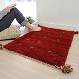 なかね家具　イランギャッベ玄関マット ＩＧＢ-2012-252 鮮やかな草木染め 約87×64cm