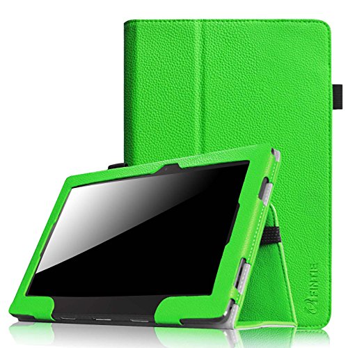 Fintie ASUS Transformer Book 10.1 inch Laptop T100TAM / T100 / T100TA / T100TAF Case - Premium PU Leather Keyboard Stand Cover For ASUS Transformer Book 10.1" Detachable 2-in-1 Touch Laptop, Green