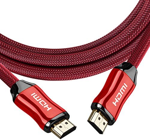 Yason High Speed Hdmi a to a Cable---4k Ultra Hd Series Braided High Speed Zinc Alloy Connector(3 Feet/ 1 Meter), 3d Ps4 2160p - For Ps3, Ps4, Xbox 360, Mac, Hdtv, Lcd... (3 Feet, Red)