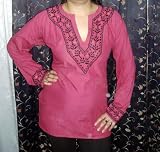 Travel Gear Bag Hot Pink Cotton Top  Kurta Kurti Blouse Dresses Tunics