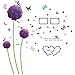 Dagou Dandelion and Butterfly Wall Stickers & Murals Wall Decals Wallpaper Wall Decorate and Removable Wall Décor Decorative Painting Supplies & Wall Treatments Luminous Stickers for Kids Living Room Bedroom Wallpops Decal