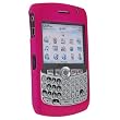 Clip-On Rubber Coated Case for Blackberry Curve 8300, Hot Pink