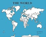 WIPE-OFF MAP WORLD 22 X 28