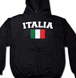Italia Flag International Soccer Sweatshirt, Italy Soccer Mens Hoodie