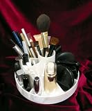 Revolving Cosmetic Organizer - Spins for Easy Use (White) (5 1/2"H x 9"diameter)