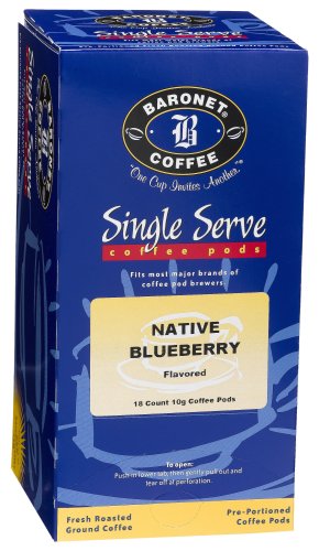 Baronet Coffee Native Blueberry Coffee Pods, 18-Count Boxes (Pack of 4) by Coffee Pods