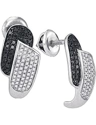 0.50CTW BLACK DIAMOND MICRO-PAVE EARRING