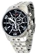 Corvette #CR215-1 Men's Stainless Steel Swiss Chronograph Black Dial Watch