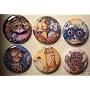 Set of 6 BRAND NEW Louis Wain "Cats" One Inch Magnets
