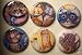 Set of 6 BRAND NEW Louis Wain "Cats" One Inch Magnets