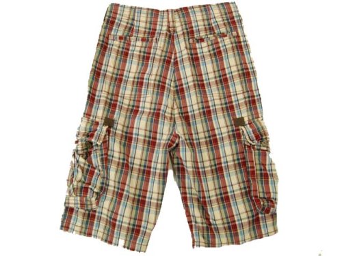 Nautica Jeans Men's 13 inch Cotton Poplin Plaid Shorts Tall