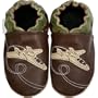 Robeez Jet Fighter Brown Soft Sole Baby Shoes 6-12 months * 08 Newest Collection -- We Have Large Selections! *