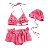 KSWIM-030(1133#) 100/110/120/130/140/150cm ピンク水着3点セット (5# 100cm, ピンク)