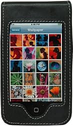 Black Leather Case with a Belt Clip for iPod Touch iTouch