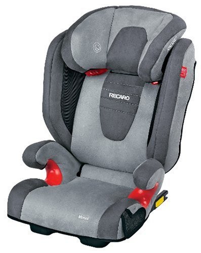 RECARO 6143.21112.66 - Monza Seatfix - Autokindersitz Gruppe II - III (15 - 36 kg), von ca. 3 bis 12 Jahren, Farbe Bellini Asphalt/Grey