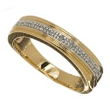 Ladies' 9ct Yellow Gold Diamond Wedding Ring