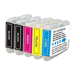 5 Pack. Compatible cartridges for Brother LC-51 . Includes Compatible Cartridges for 2ea LC-51 Black + 1ea LC-51 Magenta + 1ea LC-51 Cyan + 1ea LC-51 Yellow.
