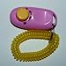 PINK Big Button clicker with wrist band for Clicker training - click and train dog, cat, horse, pets
