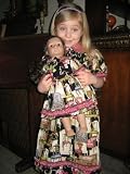 Sitting Pretty, Toddler and Bigger Girl's Dress with Matching Doll Dress Set!, 100% Cotton, Multicolored, Perfect for the Holidays!