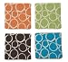 Trina Turk for Peking Handicraft Spectacles 4 by 4-Inch Needlepoint Coasters, Set of 4