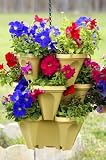 Stackable/Hangable All Season Garden Planter- Indoor/Outdoor Stacking Flower Pot - Color: Tuscany
