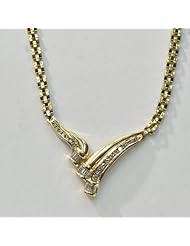 14kt Yellow Gold Diamond Necklace