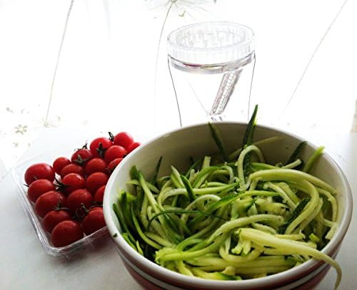 Chelsydale's Spiral Slicer - Vegetable Spiralizer - Julienne Cutter - Pasta Noodle Maker (Transparent)